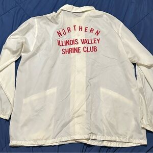 Vtg 70s 80s Aristo Jac By Hilton White Jacket XL Northern IL Valley Shrine Club